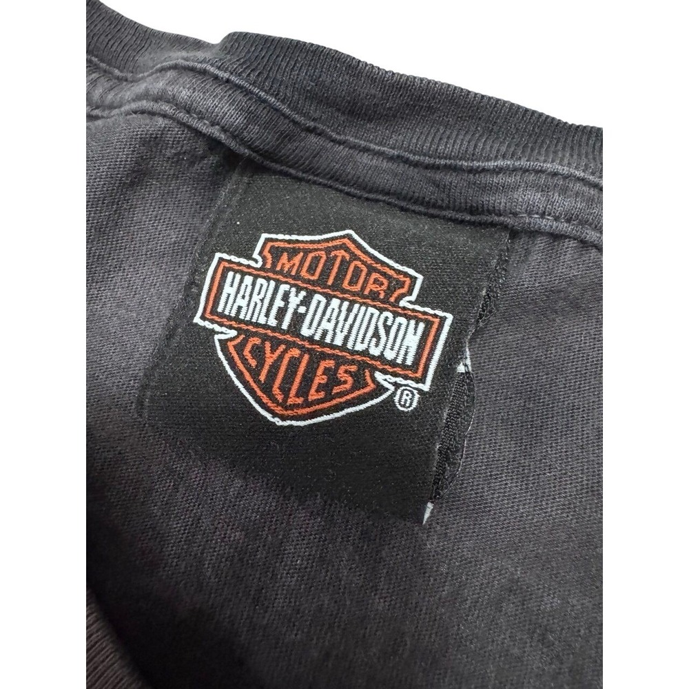 Harley-Davidson Y2K T-Shirt Women‎ 2XL Black Tie Dye 2008 Utah Cap Sleeve - Picture 7 of 9